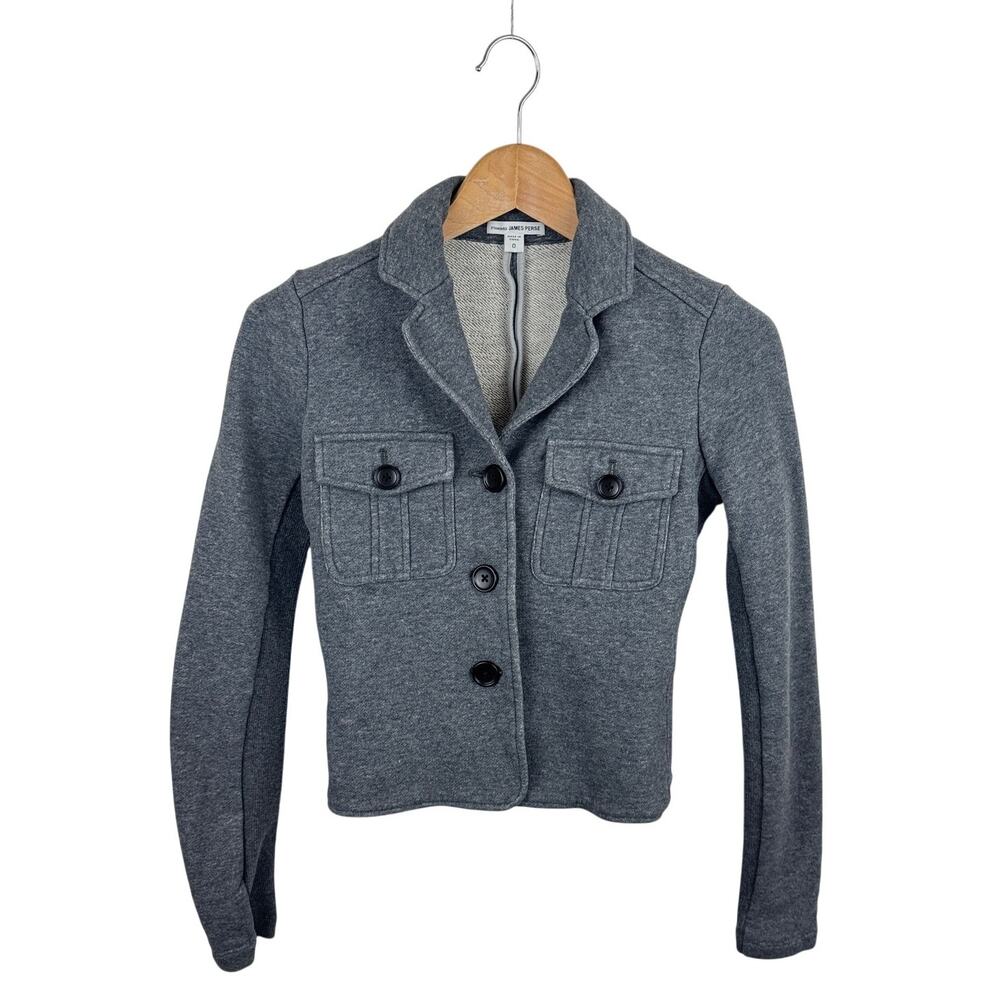 James Perse Cotton Terry Blazer Sweater